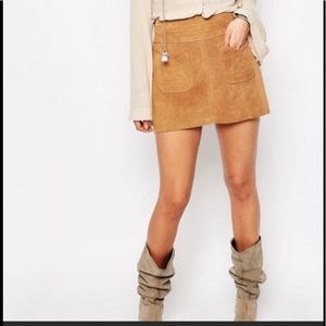 Free People Suede Miniskirt NWOT
